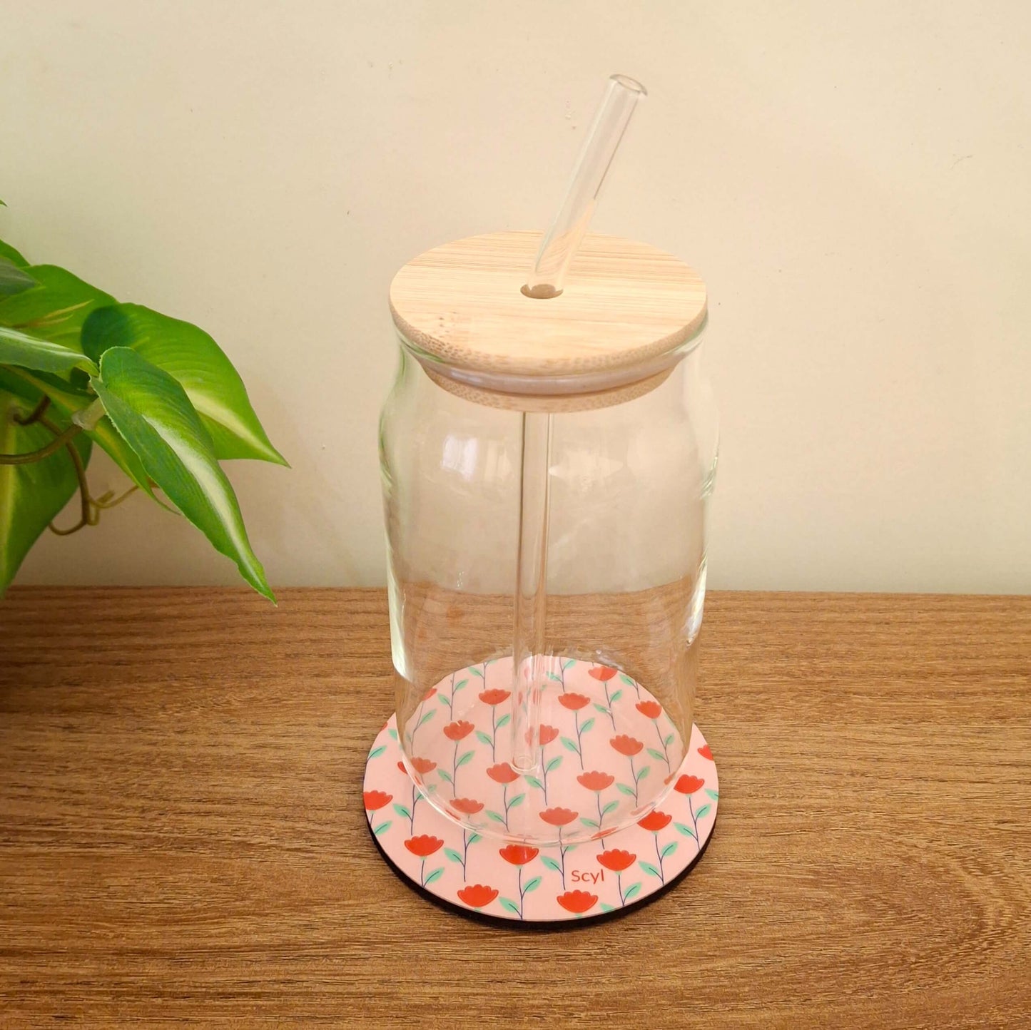 Set of 4 Bamboo Cups + Coasters