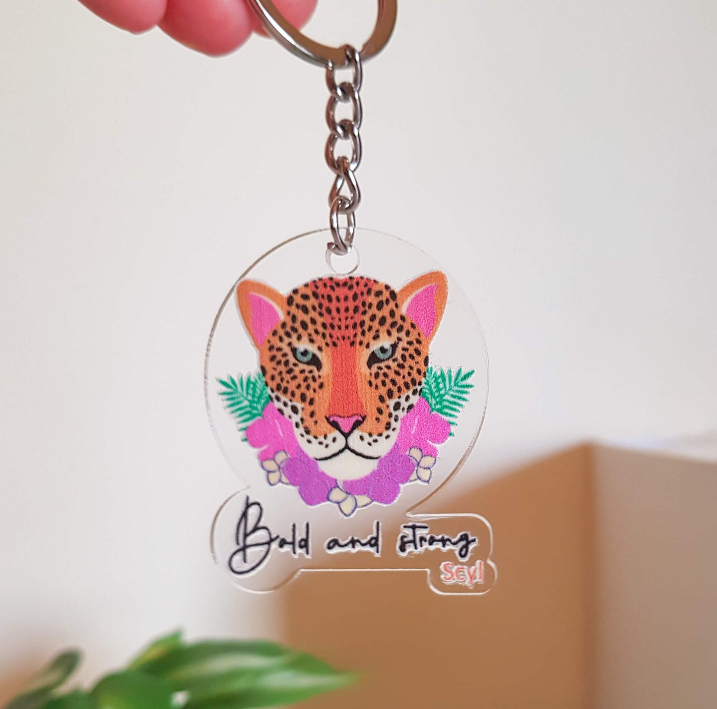 Bold and Strong Keychain
