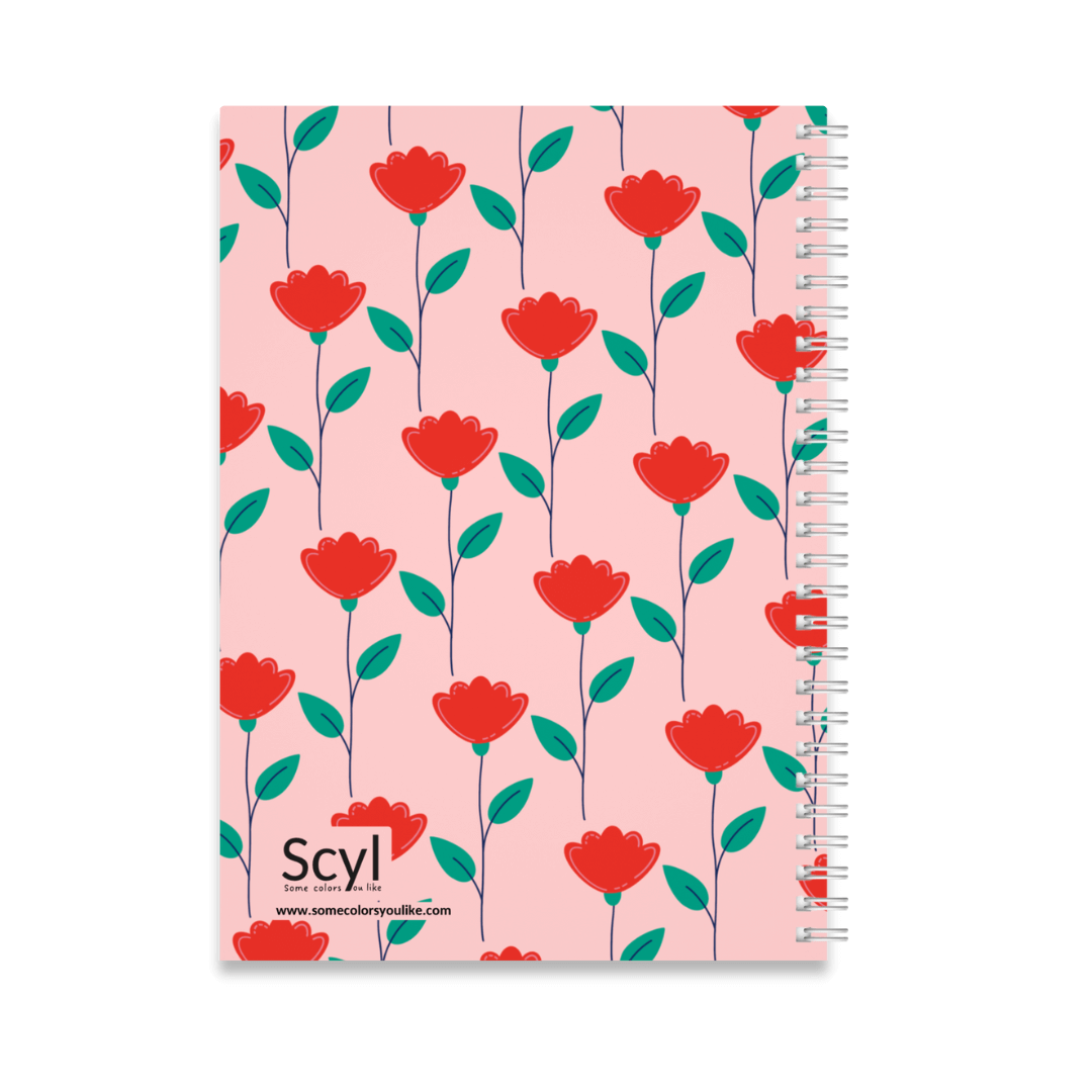 Breathy Flower Pattern University Notebook A4
