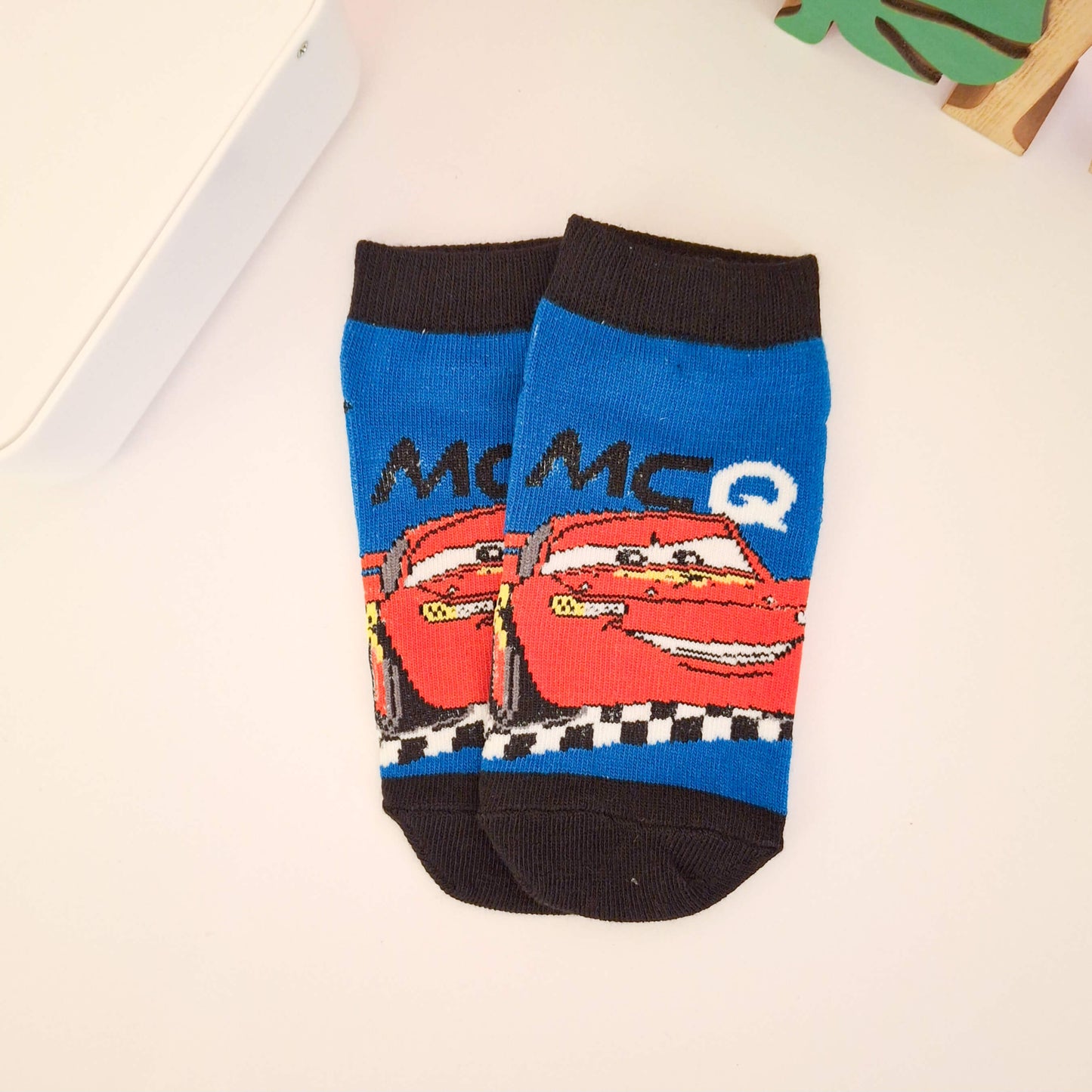 Cars Socks - Blue & Black - Age 7-9