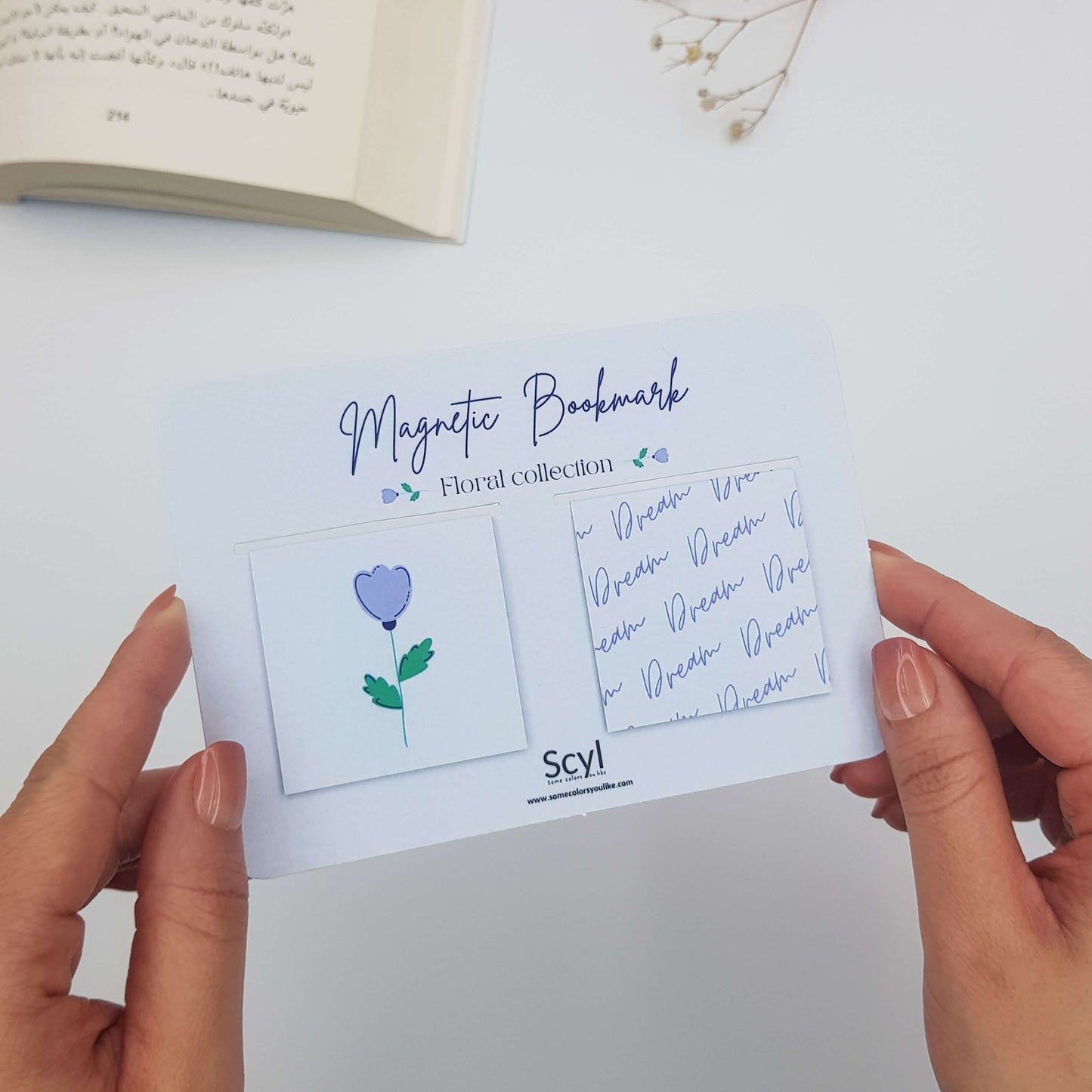 Dreamy Flower Magnetic Bookmark