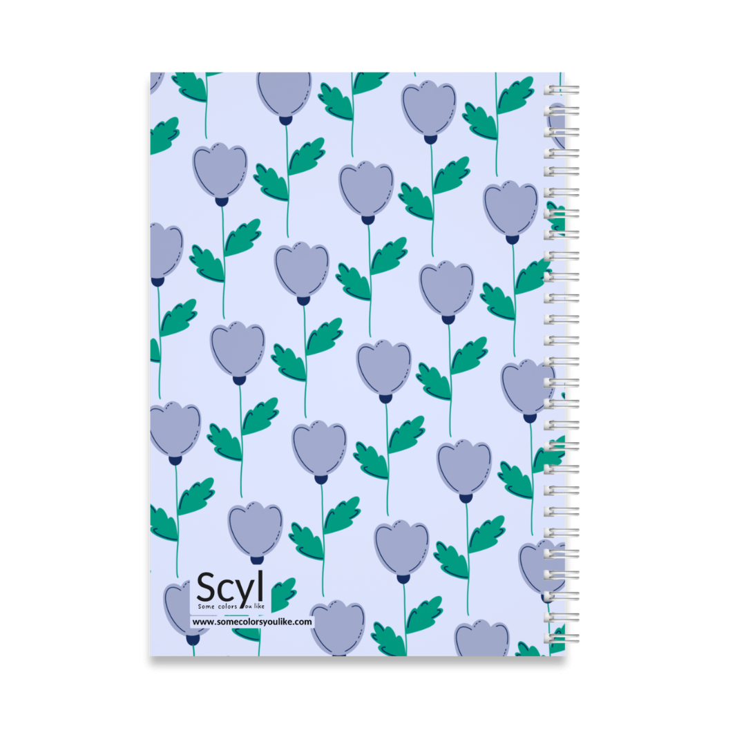 Dreamy Flower Pattern University Notebook A4