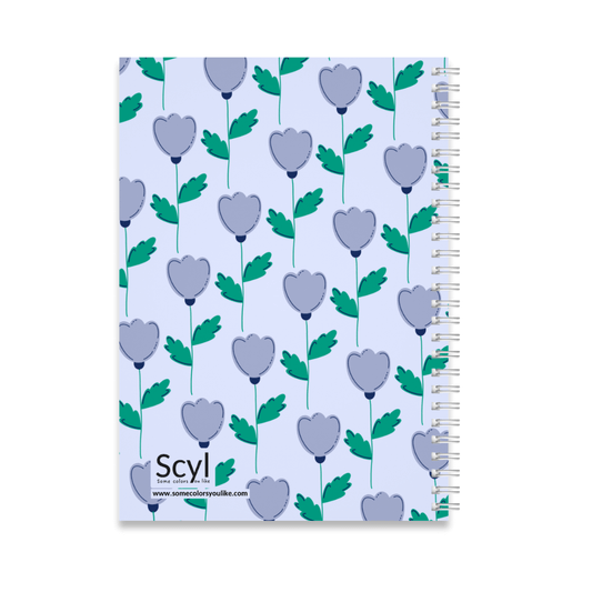 Dreamy Flower Pattern University Notebook A4