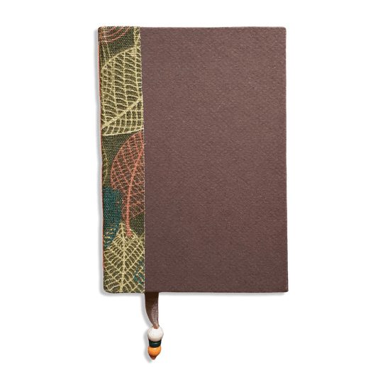 Fabric Spine Notebook Brown