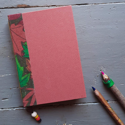 Fabric Spine Notebook Red
