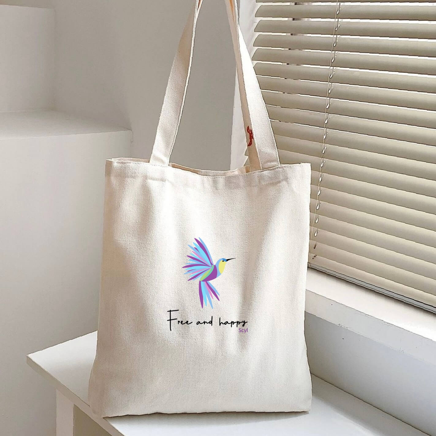 Free and Happy Tote Bag