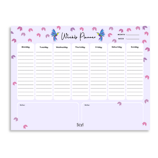 Free and Happy Weekly Planner