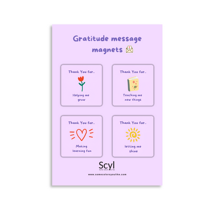 Gratitude Message Magnets