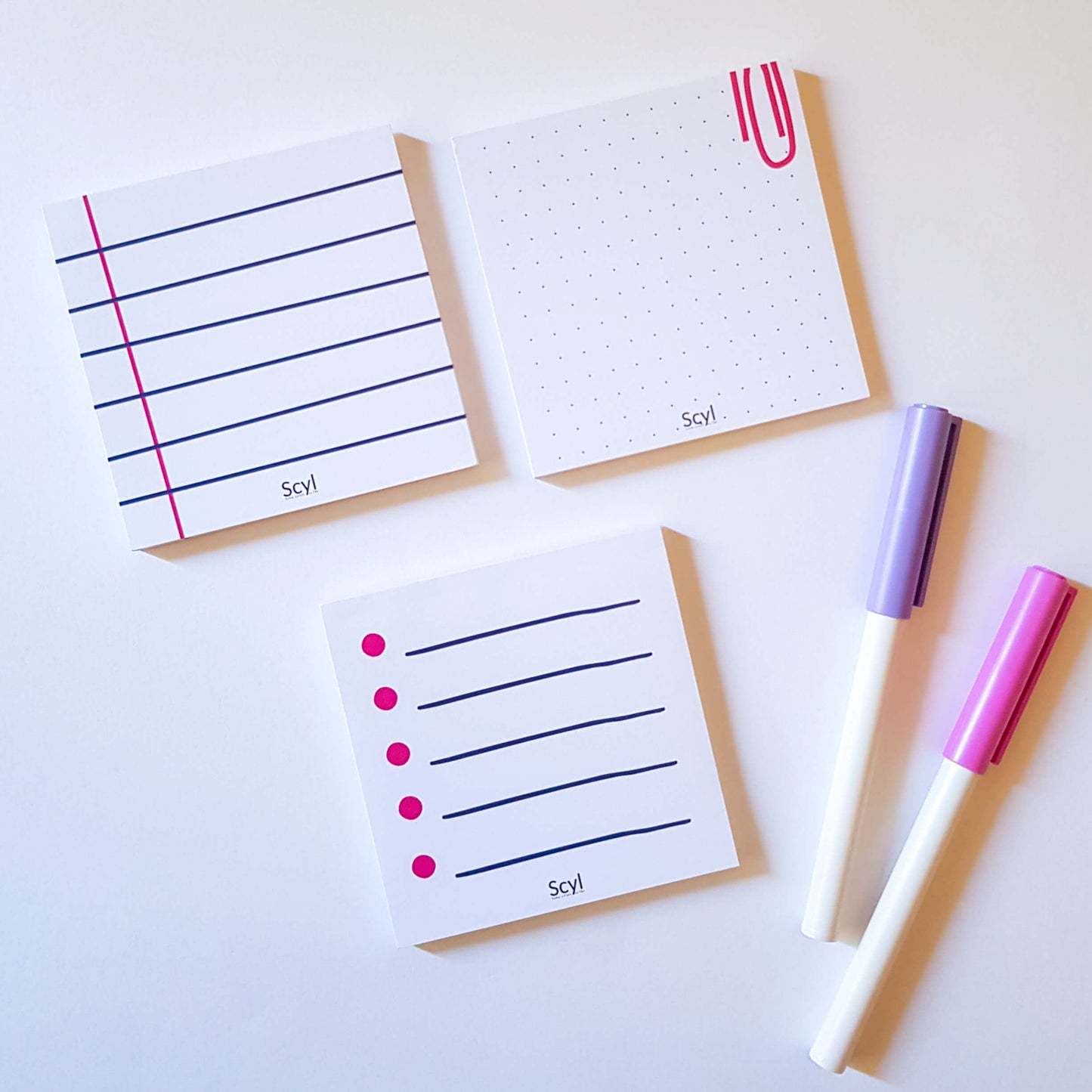 Paper Clip Mini Notepads - Red
