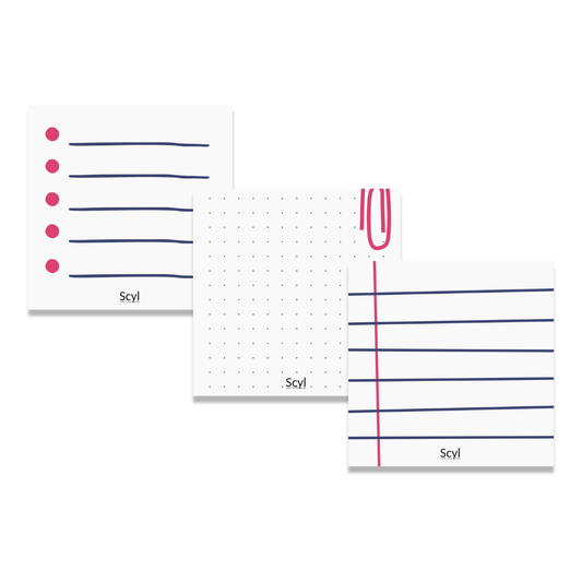 Paper Clip Mini Notepads - Red