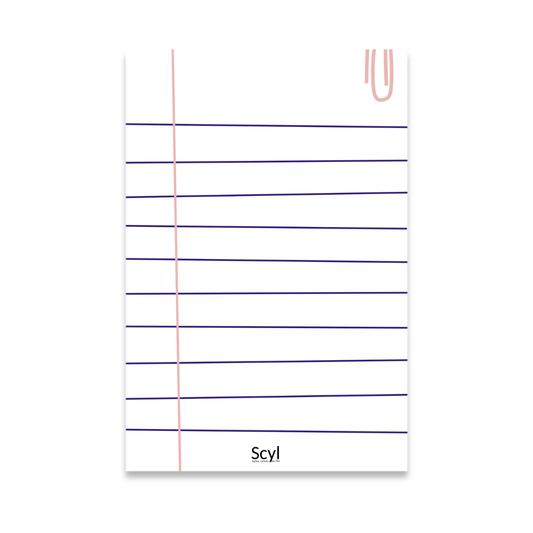 Paper Clip Notepad - Peach