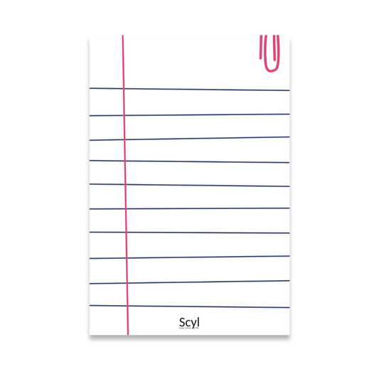 Paper Clip Notepad - Red