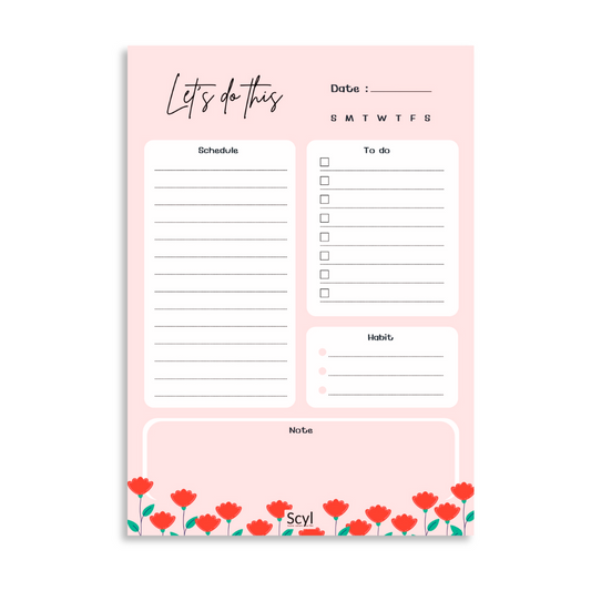 Red Rose Daily Planner