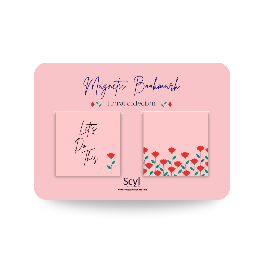 Red Rose Magnetic Bookmark