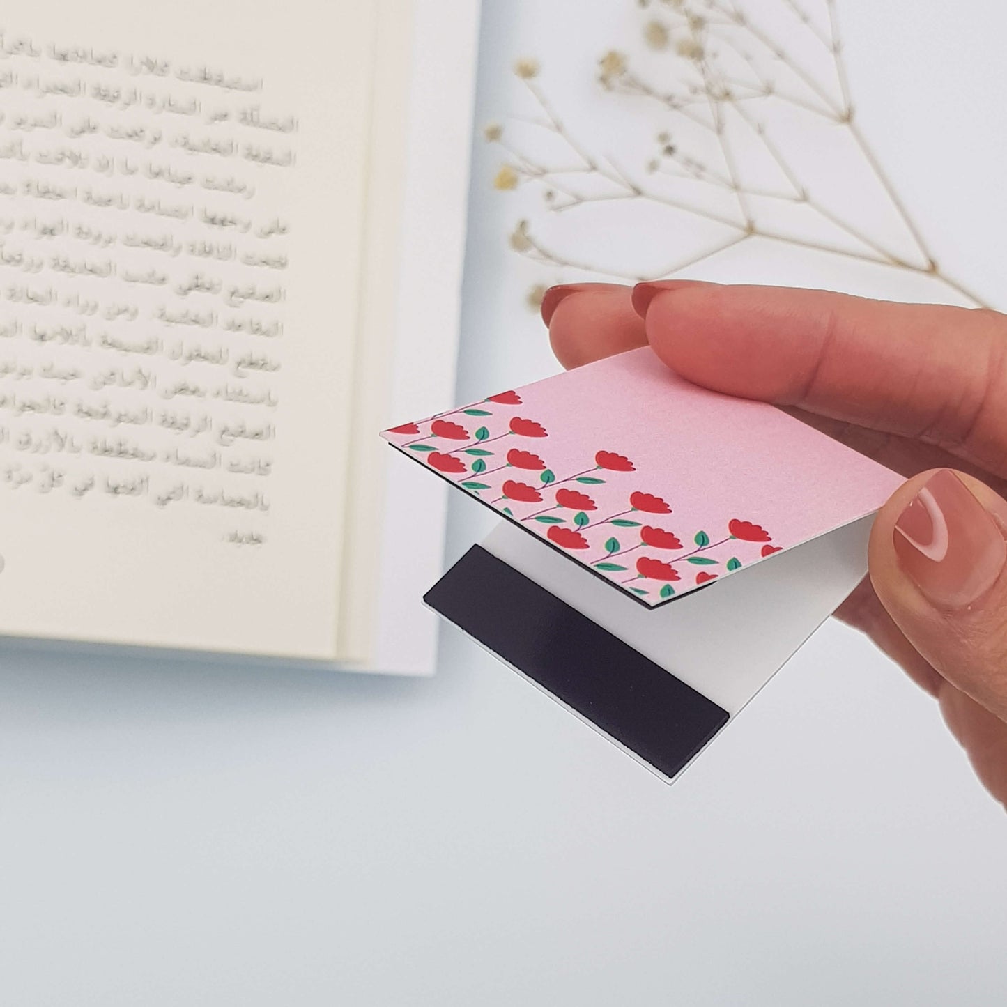 Red Rose Magnetic Bookmark