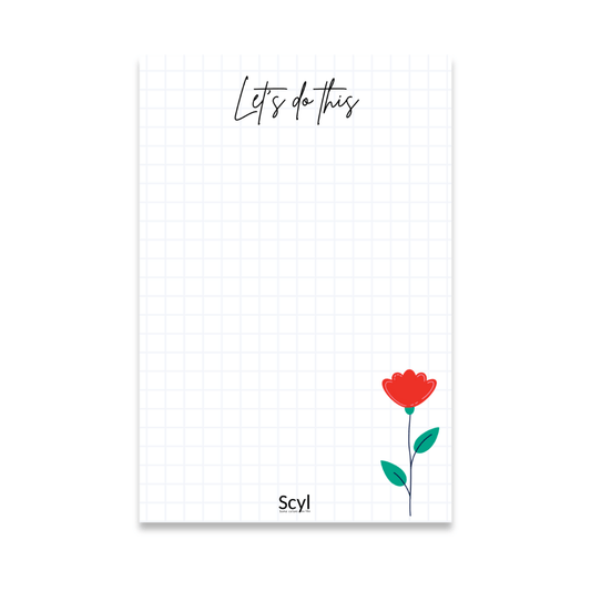 Red Rose Notepad