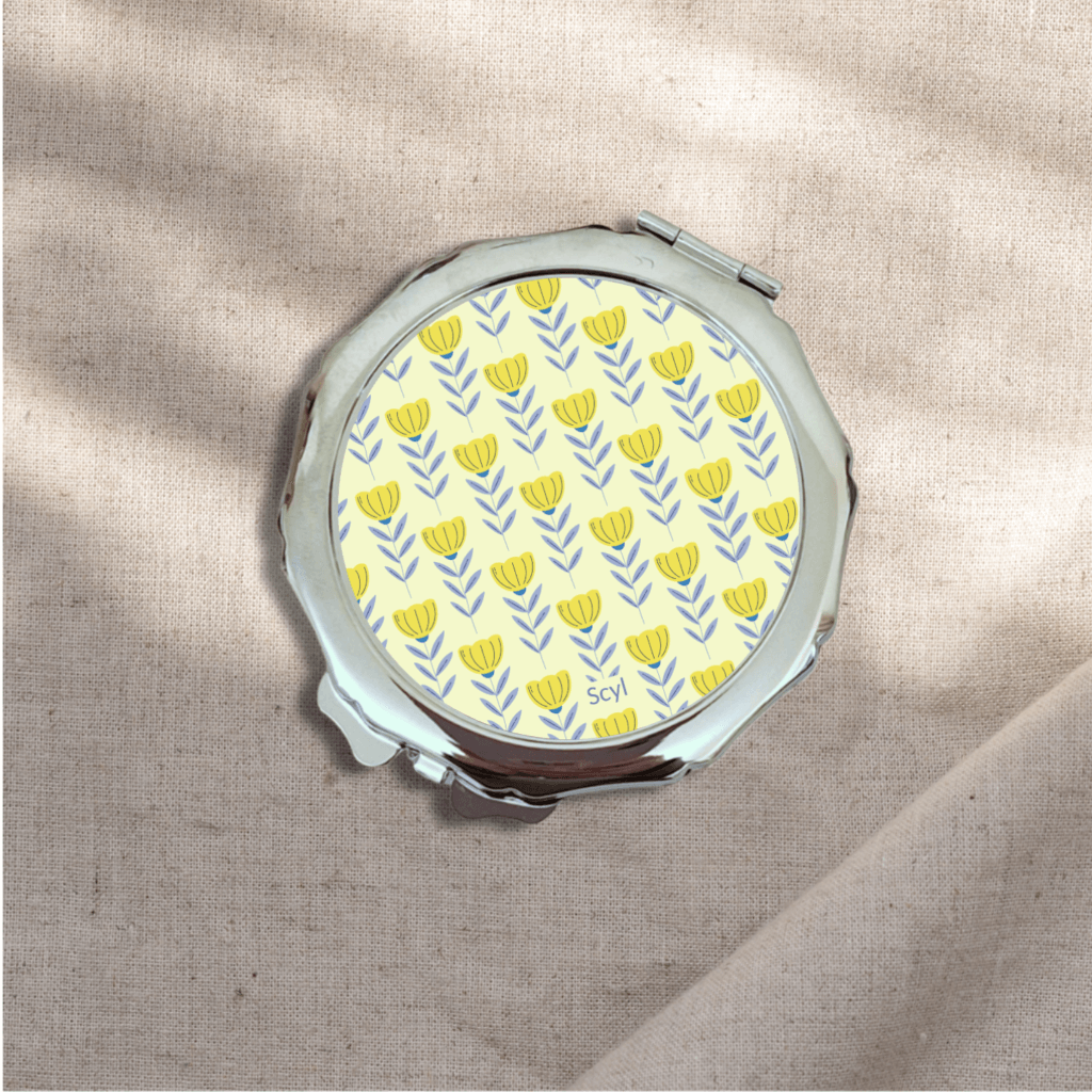 Shiny Flower Pattern Mirror