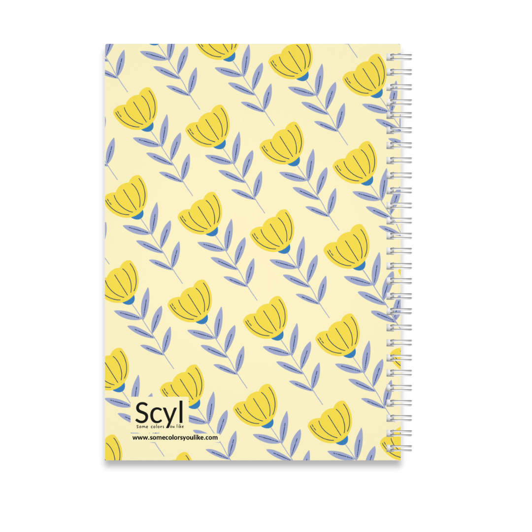 Shiny Flower Pattern University Notebook A4