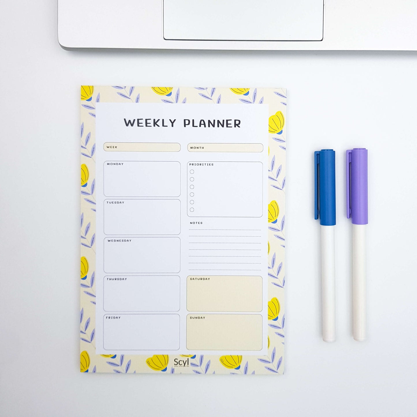 Shiny Flower Weekly Planner