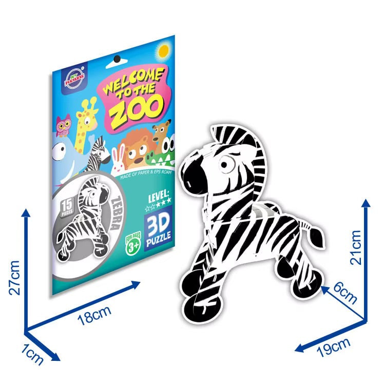 3D Puzzle - Zebra