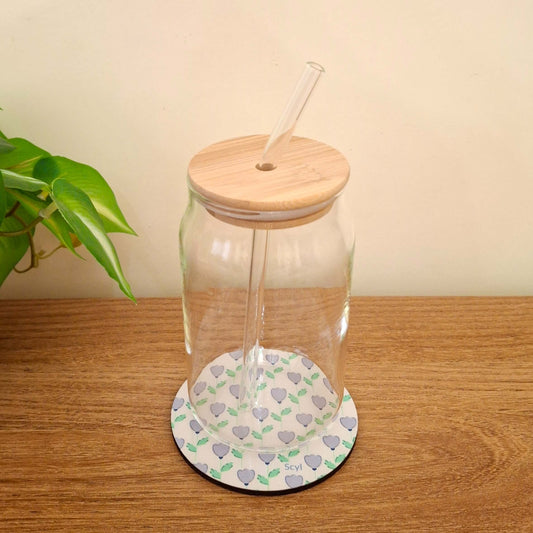 Bamboo Cup + Dreamy Flower Coaster
