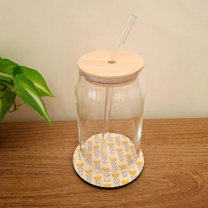 Set of 4 Bamboo Cups + Coasters