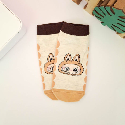 Beige Labubu Socks - Size 36-41
