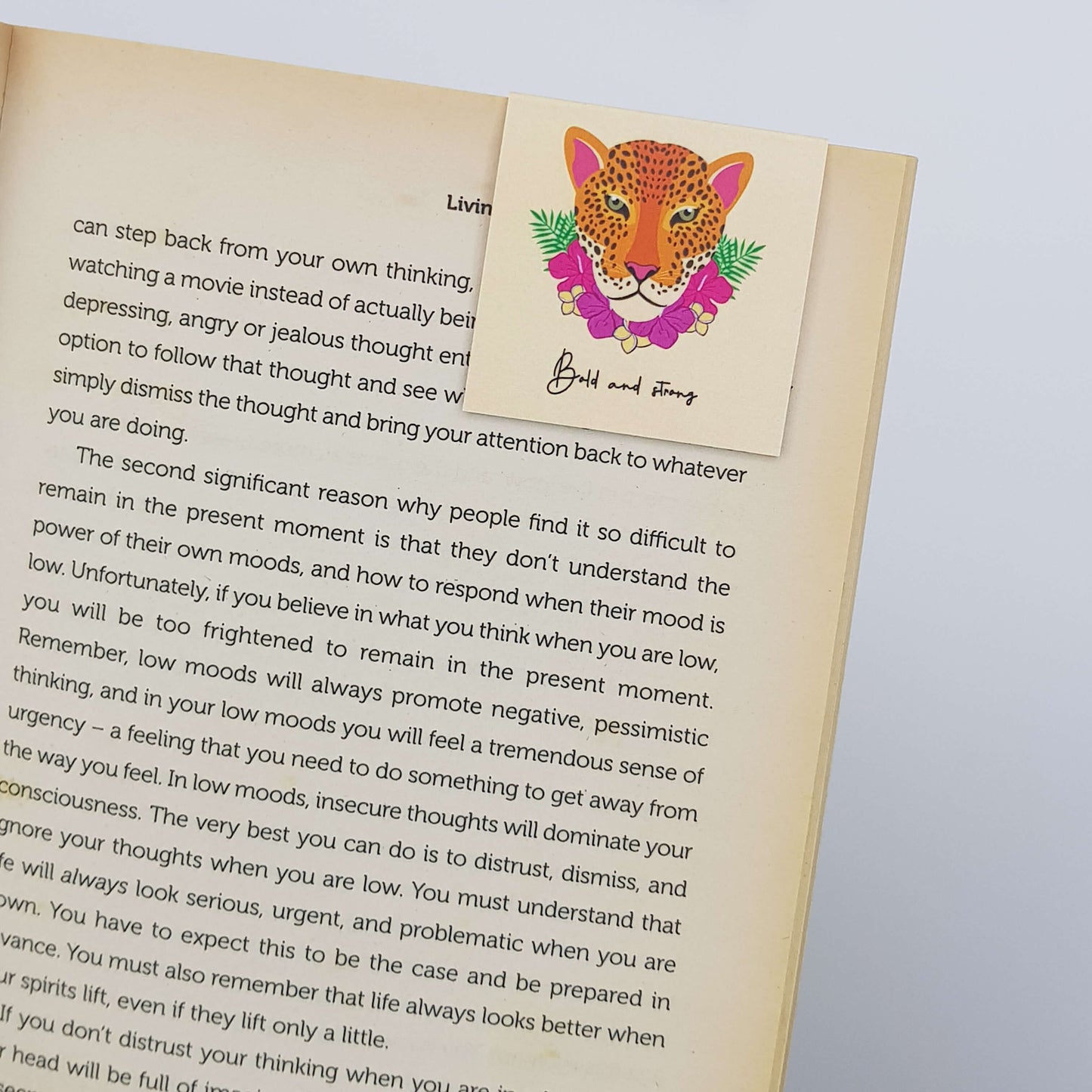 Bold and Strong Magnetic Bookmark - Beige