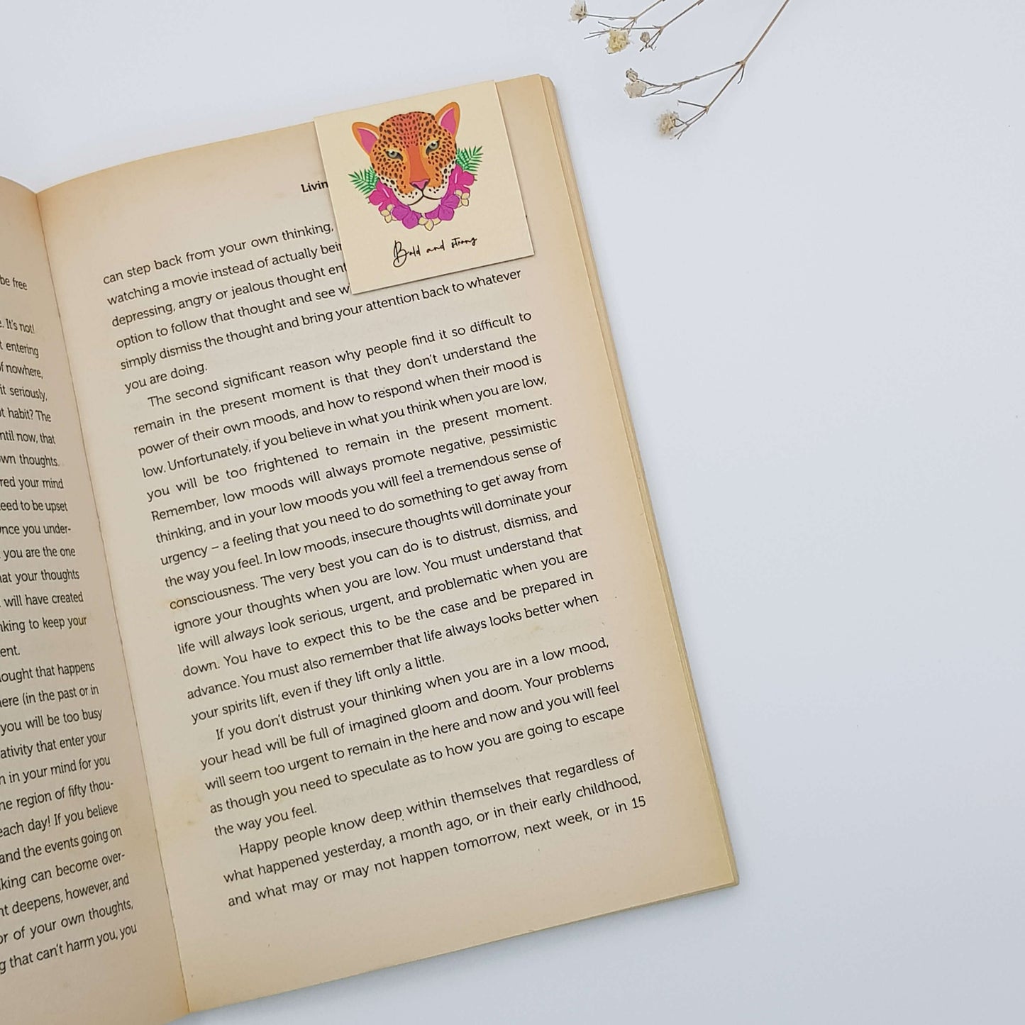 Bold and Strong Magnetic Bookmark - Beige