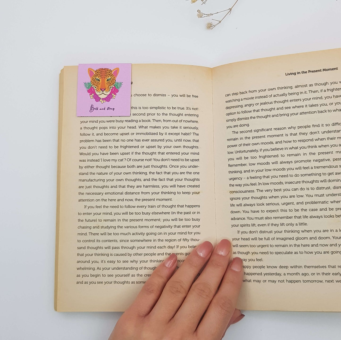 Bold and Strong Magnetic Bookmark - Pink