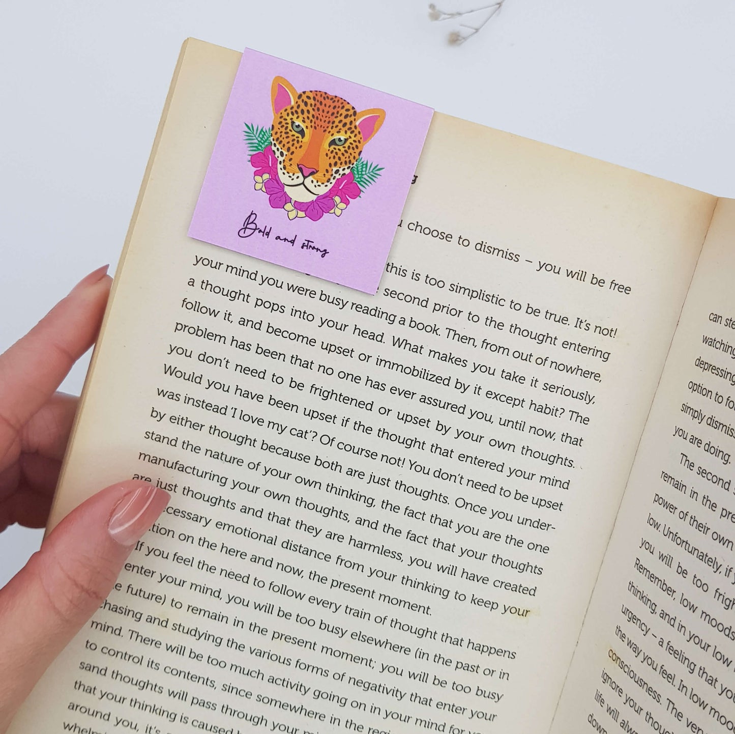 Bold and Strong Magnetic Bookmark - Pink