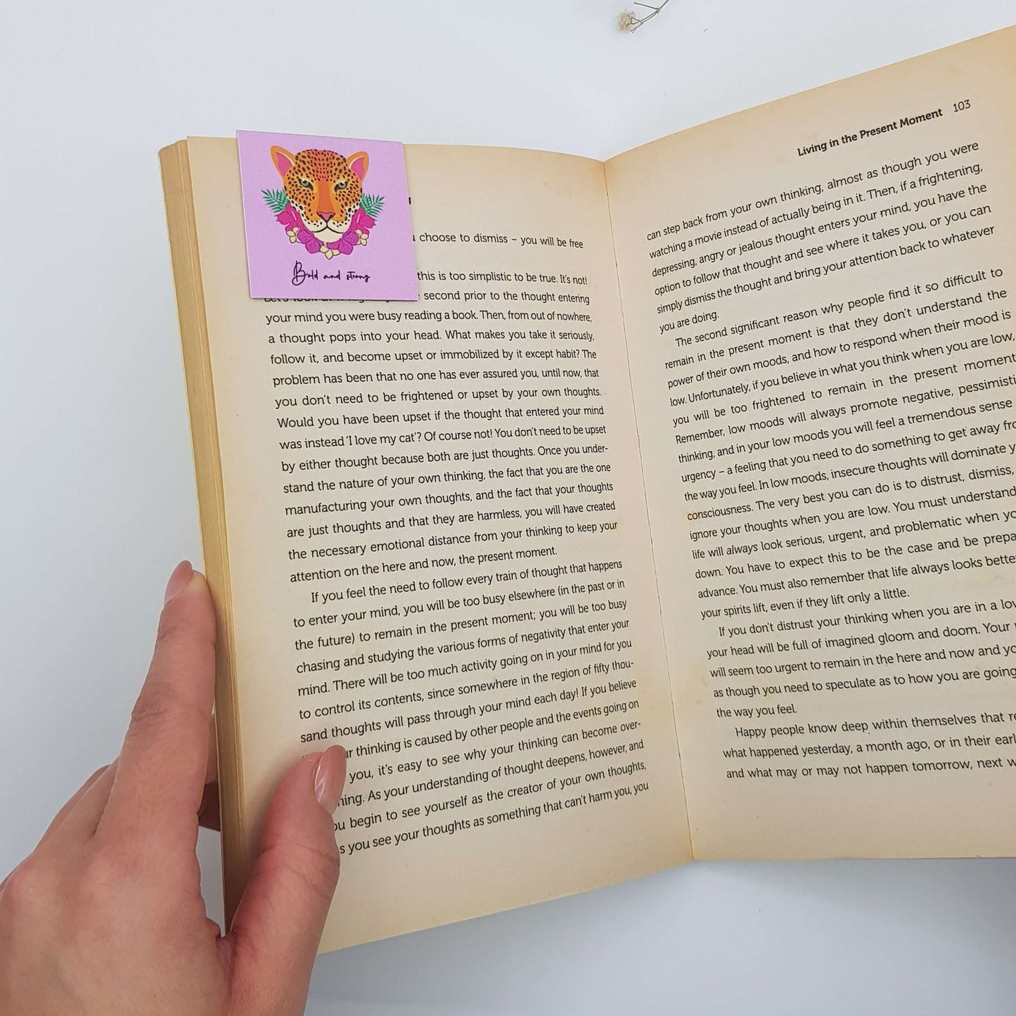 Bold and Strong Magnetic Bookmark - Pink