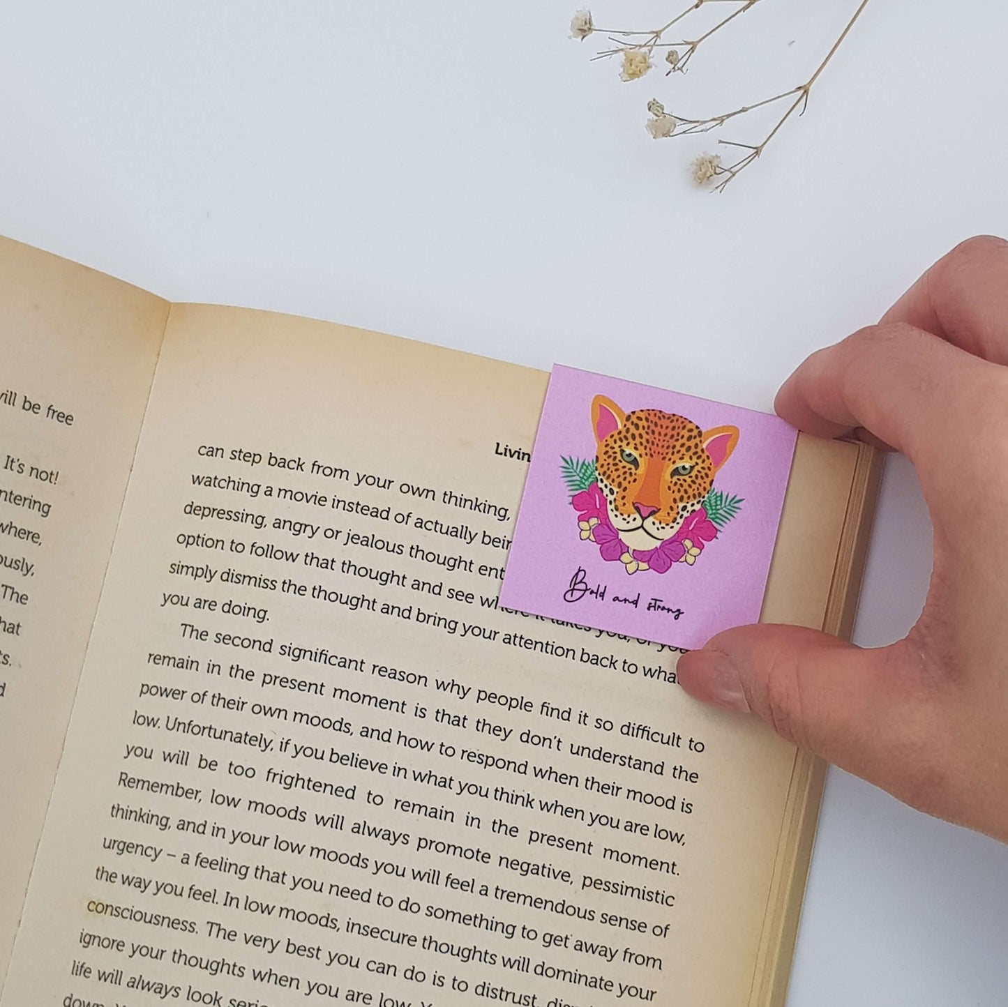 Bold and Strong Magnetic Bookmark - Pink
