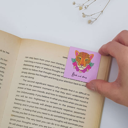 Bold and Strong Magnetic Bookmark - Pink