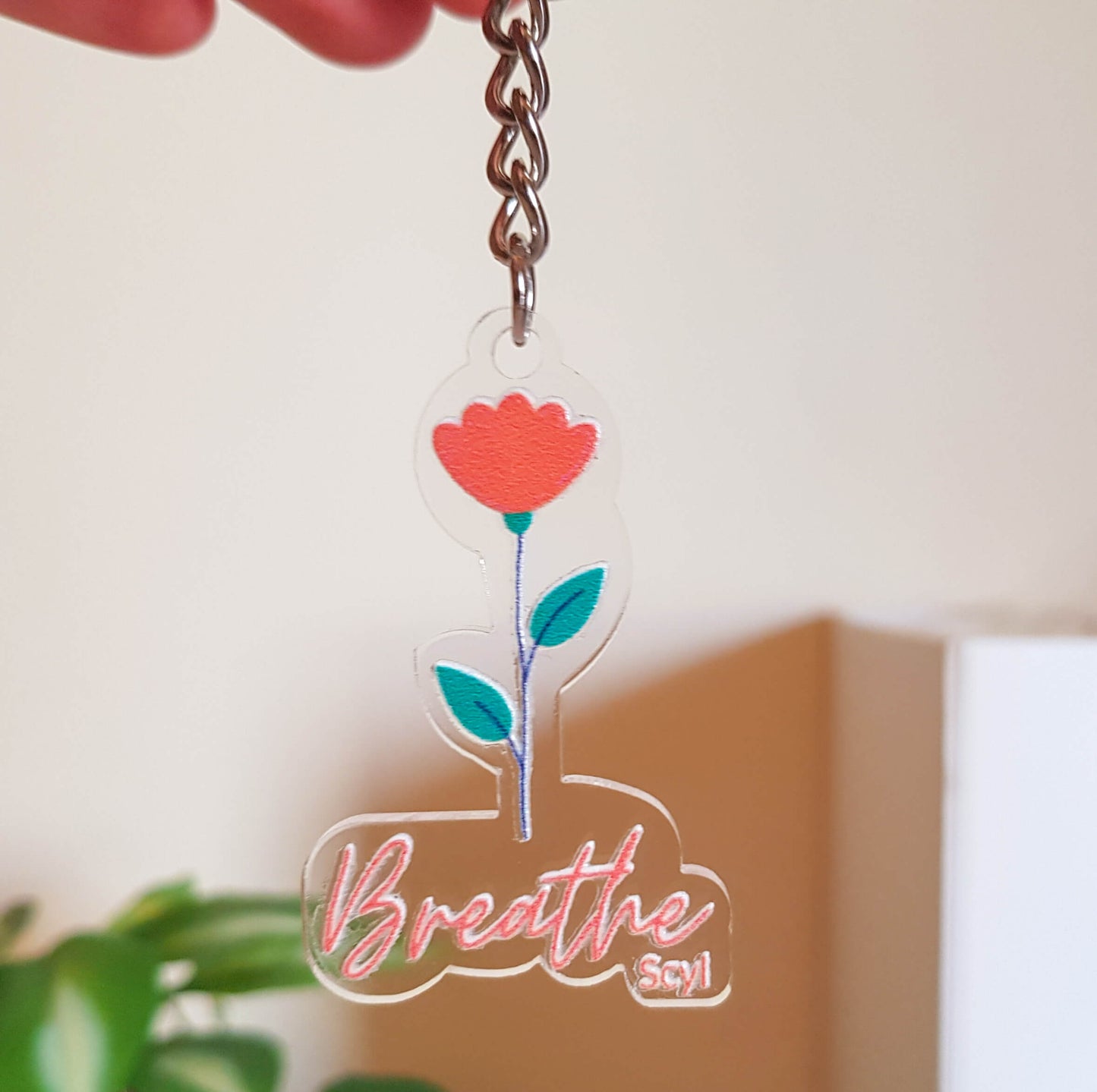 Breathy Flower Keychain