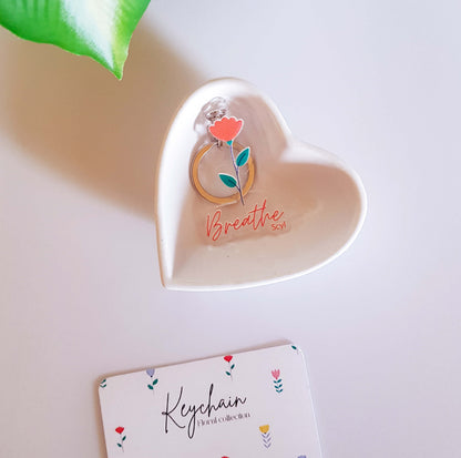 Breathy Flower Keychain