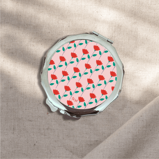 Breathy Flower Pattern Mirror