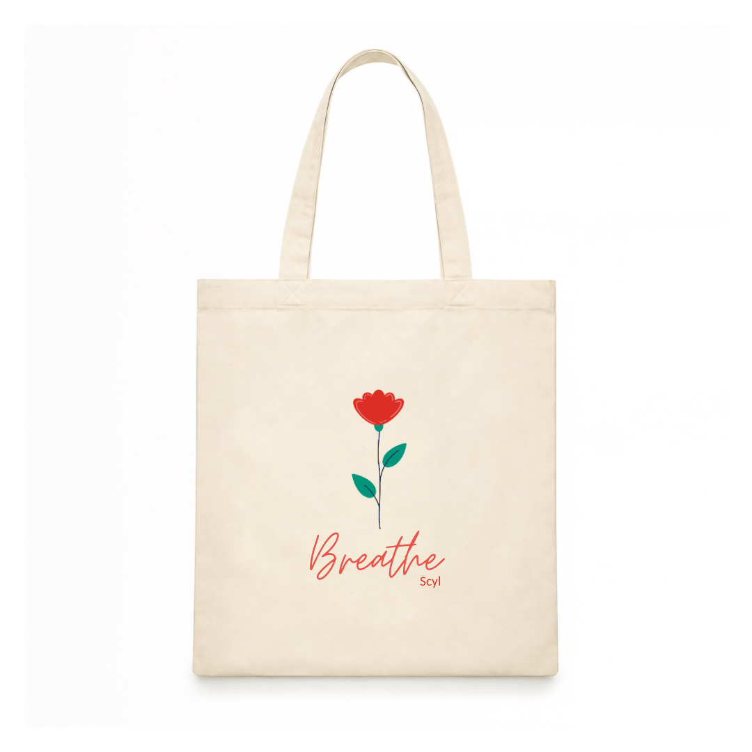 Breathy Flower Tote Bag