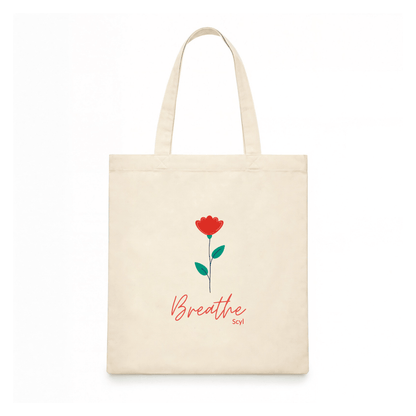 Breathy Flower Tote Bag