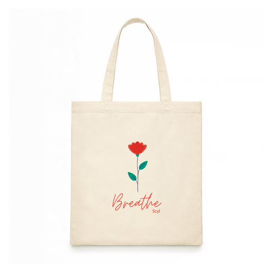Breathy Flower Tote Bag