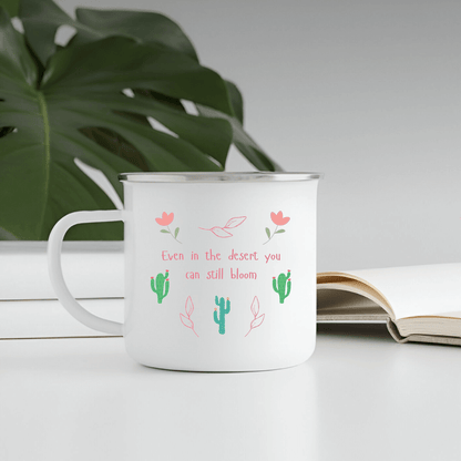 Bloomy Cactus - Enamel Mug