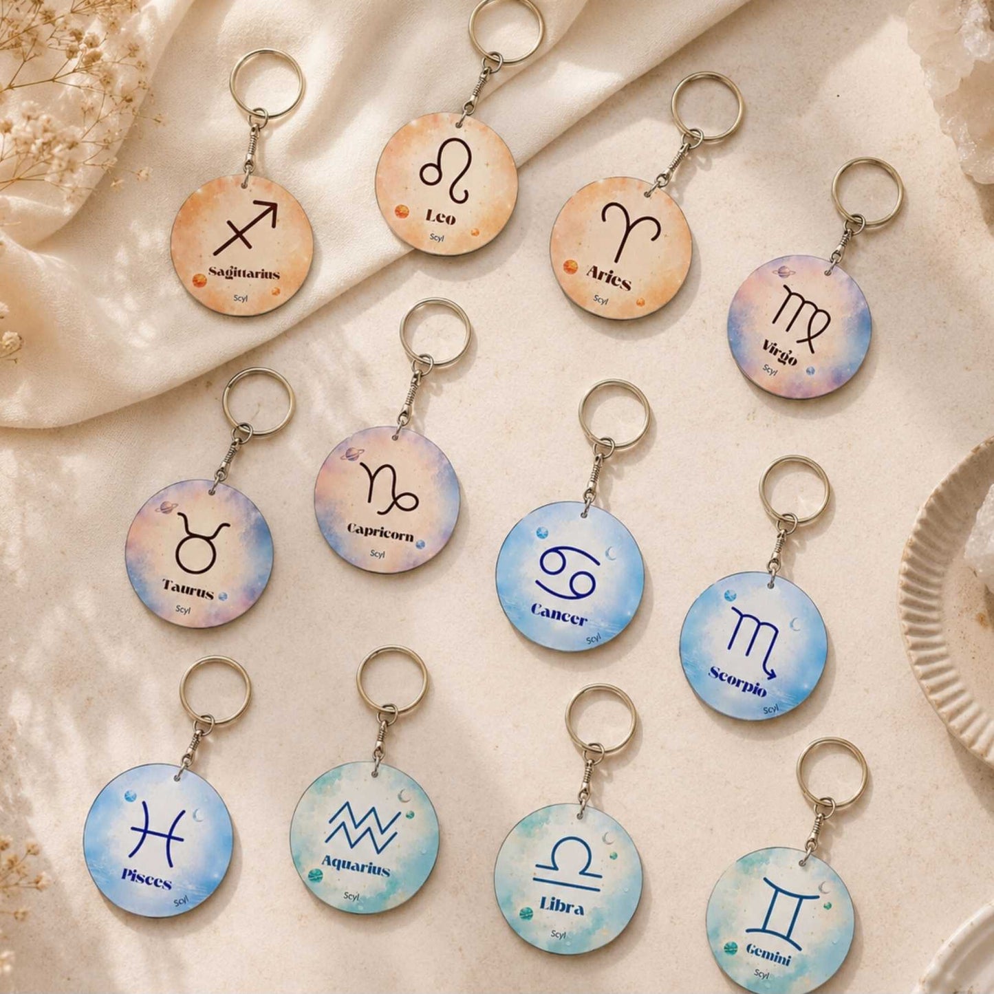 Customized Zodiac Keychain
