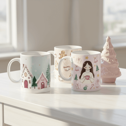 Christmas Mugs Set