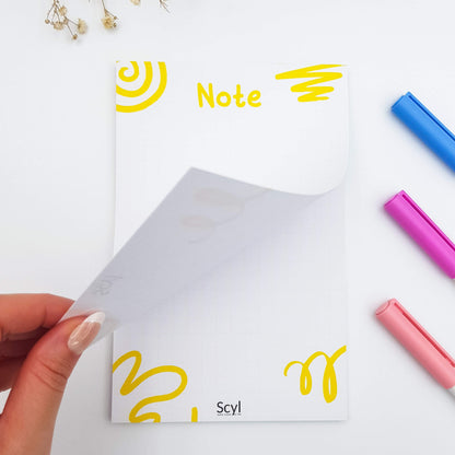 Doodle Notepad - Yellow