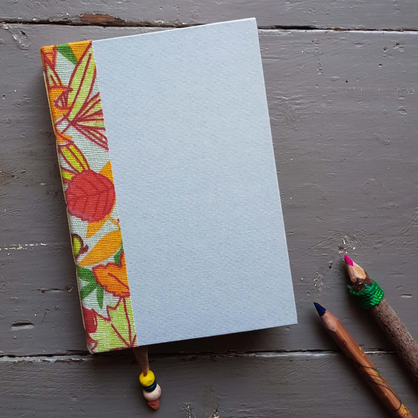 Fabric Spine Notebook Blue