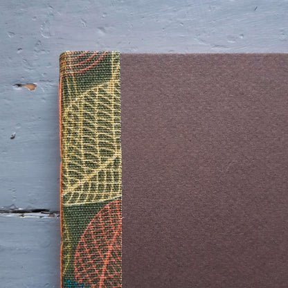Fabric Spine Notebook Brown