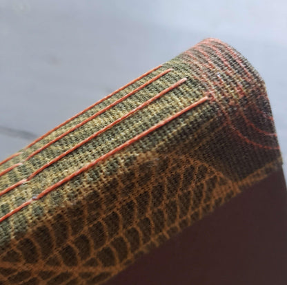 Fabric Spine Notebook Brown
