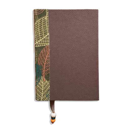 Fabric Spine Notebook Brown
