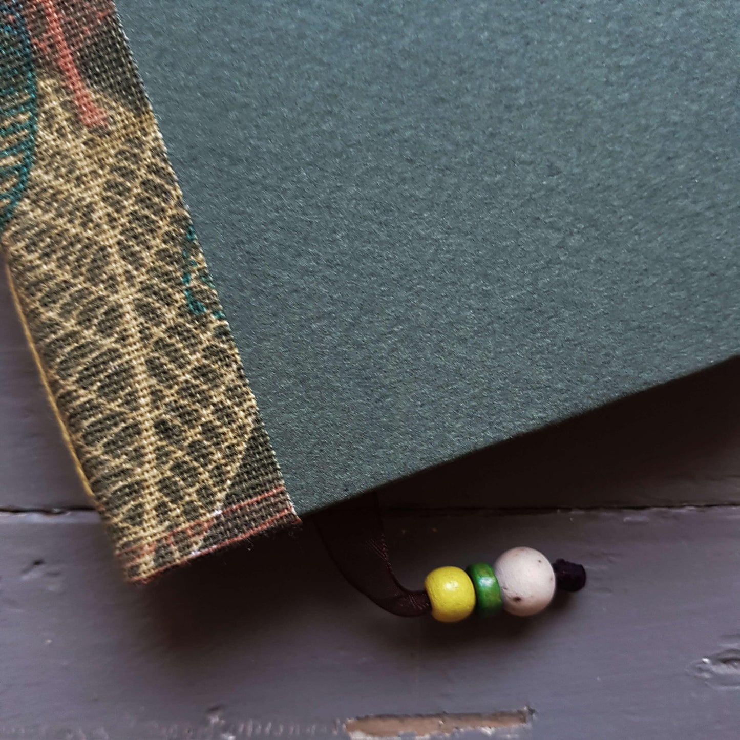 Fabric Spine Notebook Dark Green