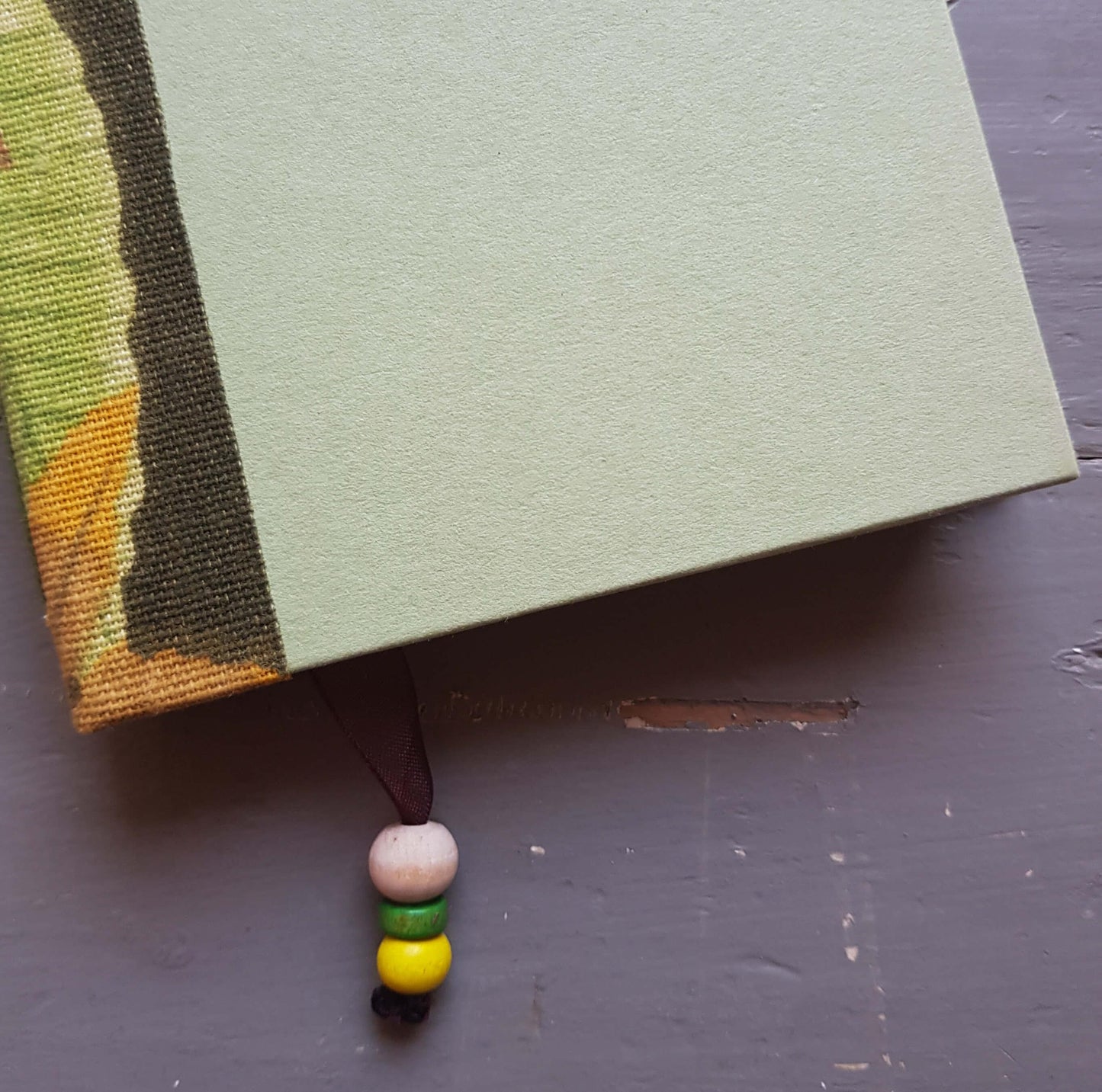 Fabric Spine Notebook Green